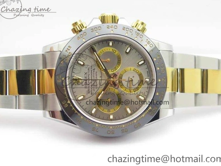 1231 WellDesigned Daytona SS YG Ceramic Bezel JH Best Edition Sliver Gray Dial On SS YG Bracelet A 3532